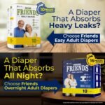 Friends Easy Adult Diaper S Size Tape | 30 Count (Small) | Waist 22.44 – 39.37 inch | Unisex | Leakproof | Long Protection hours |Wetness Indicator | Odour Lock | Aloe Vera Extract & Anti-Bacterial Absorbent Core - Image 4