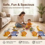 StarAndDaisy Foldable Baby Play Mat 6 x 6.5 ft, 8MM Thick XPE Foam Playmat, Reversible 2-in-1 Design, Lightweight Cushioned Floor Mat for Crawling, Playing & Learning - Image 8