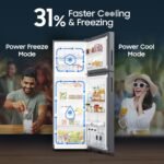Samsung 256 L, 3 Star, Convertible, Digital Inverter Frost Free Double Door Refrigerator (RT40H30U3THL, Silver, Refined Inox, 2026 Model) - Image 9