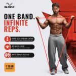 Slovic Latex Resistance Band for Workout [7-15 KG] | Red - Image 2