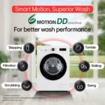LG Smart Choice, 7 Kg, 5 Star, Steam, Inverter Direct Drive Technology, 6 Motion DD, Fully-Automatic Front Load Washing Machine (FHB1207Z2W, Remove Allergens & Stain, In-Built Heater, Essence White) - Image 7