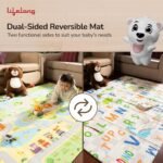 Lifelong Cuppy Extra Large Baby Play Mat | Waterproof For Crawling & Playing | Travel Friendly | Easy Clean,Soft Indoor & Outdoor Usage Yoga & Kids Mat | Non Toxic with 1 Yr Warranty (Multicolor) - Image 6