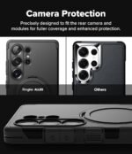 Ringke PC Alles for Samsung Galaxy S25 Ultra Case Back Cover [Strong Magnet] [Built-in Kickstand] Shockproof Protection Bumper with Adjustable Angle Stand Compatible with Magnetic Accessories-Black - Image 3