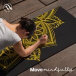 WiseLife Printed Yoga Mat (India's no 1 Yoga Brand) Yoga Strap For Men, Women, Kids | Anti-Slip Extra thick, long & Wide Exercise Sports Mat for Workout, Fitness, Gym, Home & Pilates 6MM (Black Mandala) - Image 4