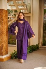 ANNI Designer Women's Cotton Blend Embroidered Straight Kurta with Farshi Salwar and Dupatta | Ethnic Kurta Set for Women Stylish Indian Outfit Designer Suit Set Ethnic Clothing Collection - Image 4