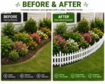 TASMAX Plastic Fence for Garden Edging Border Fencing for Garden Fence Outdoor Resistant PVC Garden Fence Decorative - Flower Bed Fencing for Pathway, Yard, Lawn Waterproof (Pack 8) - Image 5