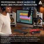 Audio Array AI-04 HD 2 in 3 Out Gen 3 Audio Interface | 3 Yr Warranty | Premium Mic Pre-Amps | +48V | 24bit/192kHz Hi-Fi Recording | XLR/MIC/LINE inputs | Plug & Play-No Drivers | Metal Body | Red - Image 2