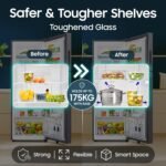 Samsung 256 L, 3 Star, Convertible, Digital Inverter Frost Free Double Door Refrigerator (RT40H30U3THL, Silver, Refined Inox, 2026 Model) - Image 8