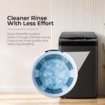 Midea 7.5 Kg 5 Star Fully Automatic Top Load Washing Machine, Spiral Stream Tub, Dual Waterfall, 6 Petal Pulsator, Magic Filter (MWMTL075FP0PNMB, Auto Restart, Mid Black) - Image 7