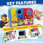 Wembley DIY Instant Print Digital Camera for Kids 3+| Includes Print Rolls, 4GB SD Card & Strap| Fun Birthday Gift for Boys & Girls (Paw Patrol Theme) - Image 5