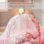 BAYBEE Baby Bedding Set for New Born Baby, Bed Mattress with Mosquito Net & Neck Pillow, Baby Nest Travel Mat, Baby Lounger Set for Baby Boy Girl 0-6 Months (Pink) - Image 3