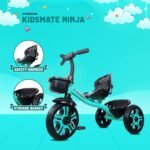 Kidsmate Ninja Plug N Play Durable Kids/Baby Tricycle, Safe & Secure, Storage Basket, Cushion Seat and Seat Belt for 12 Months to 48 Months Boys/Girls/Carrying Capacity Upto 30 Kgs (Sea Green) - Image 5
