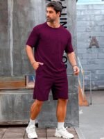 Vogaan Men's T-Shirt and Shorts Set | Top & Shorts Night Suits Set | Night Wear for Men - Image 3