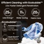 Samsung 8 Kg, 5 Star, Hygiene Steam, Ecobubble, Quick Wash, Soft Closing Door, Digital Inverter, Fully-Automatic Top Load Washing Machine (WA40F08H2CTL, In-Built Heater, Stainwash, Deep Charcoal) - Image 5