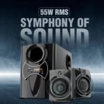Intex 2100 Pro Auxiliary, Bluetooth Deep Bass Home Theater with Subwoofer 2.1 Channel with 55W Premium Signature Sound, Multiple Connectivity Modes, Master Remote and Sleek Finish (Black) - Image 3