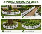 TASMAX Plastic Fence for Garden Edging Border Fencing for Garden Fence Outdoor Resistant PVC Garden Fence Decorative - Flower Bed Fencing for Pathway, Yard, Lawn Waterproof (Pack 8) - Image 8
