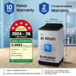 Samsung 8 Kg, 5 Star, AI Wash, AI Energy Mode, Wi-Fi, Ecobubble, AI VRT+, Super Speed, Soft Closing Door, Digital Inverter, Fully-Automatic Top Load Washing Machine (WA80F08S2LTL, Lavender Gray) - Image 2