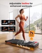 Sparnod Fitness STH-3002 3HP Peak Walking Pad Treadmill for Home Use | Compact, Ultra-Slim, Ready to Use | Shock Absorption | LED Display | 7% Manual Incline | 110 Kg Capacity - Image 3