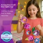 Chalk & Chuckles Flower Lights, DIY Foil Art Craft Kit for Girls 9-12 Years - Image 2