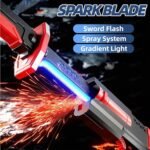 VikriDA Neon Sword Spark Blade Toy with Hit Sensor, Sound & Fog Effect, Type-C Rechargeable - 27" Educational Toy - Image 4