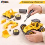 Toyshine Take Apart Toy 4 Pack - DIY Construction Engineering Car Toy Set Kids STEM Sand Toys for Toddlers Age 3-5, Building Sandbox Toys Truck, Birthday Gifts for Boys 2 3 4 5 6 Year Old - Image 5