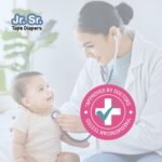 Jr. Sr. Baby Tape Style Diaper | Adjustable Fit For Babies | Newborn/Extra Small (NB/XS) Size (0-5kg), 72 Count | Pack of 1 | Upto 12 hr Absorption with Advanced Leak Protection | Soft & Comfy - Image 6