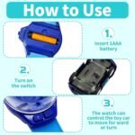 VGRASSP Wrist Watch Remote Controlled Mini Car Toy for Kids with USB Charging Cable - Rechargeable 2 Function Remote Watch - Color and Design As Per Stock - Image 6