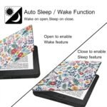 MOCA Case for Kindle Paperwhite 12th Gen 7" (2024) & Kindle Colorsoft 7" (2025), Slim PU Leather Cover with Auto Wake/Sleep, Magnetic Closure, Lightweight (Spring Blossom) - Image 2