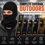 Allextreme Full Face Mask for Riders Anti-Pollution Dust UV Protection Dryfit Balaclava Helmet Head Cover Liner Bandana for Men & Women Biker Hiking Cycling Protective Bike Riding Gear (Black) - Image 4