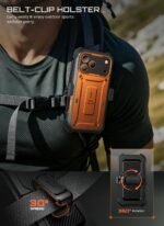 SUPCASE for iPhone 18 Pro Max Case/ 17 Pro Max Case, Belt Clip, Coral - Image 8