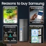 Samsung 350 L, 3 Star, Convertible 5-in-1, Digital Inverter, Frost Free Double Door, WiFi Bespoke AI Refrigerator (RT38HG5A23S8HL, Silver, Elegant Inox, 2026 Model) - Image 4