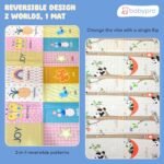 BabyPro 6mm Reversible Baby Playmat, 6.5x4.5 ft Foldable Mat, Panda Joy - Image 4
