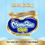 Mamypoko New Baby| Tape Style Baby Diapers, 48 Count, 3-5kg||2x Instant Absorption| Soft stretchy fit |Natural Extracts for Nourishment | Loose Stool Stopper, Wetness Indicator - Image 2