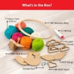 Chalk & Chuckles Art & Craft Kit for Kids, Make Your Own Yarn Bird Hanging - Image 3