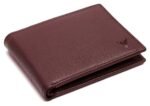 NAPA HIDE Maroon Leather Wallet for Men I Handcrafted I 4 Credit/Debit Card Slots I 2 Currency Compartments I 1 Transparent ID Window - Image 2