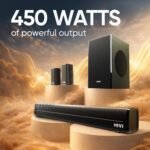Mivi Nex 450 Soundbar [New Launch], 450W 5.1 Channel System with 3 in-Built Speakers, 2 Satellite Speakers and a Subwoofer, Nex Surround Feel Technology, Multiple Input Modes, Made in India - Image 3