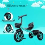 Kidsmate Ninja Plug N Play Durable Kids/Baby Tricycle, Safe & Secure, Storage Basket, Cushion Seat and Seat Belt for 12 Months to 48 Months Boys/Girls/Carrying Capacity Upto 30 Kgs (Sea Green) - Image 7
