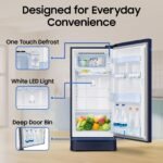 Samsung 189 L, 5 Star, Digital Inverter, Direct-Cool Single Door Refrigerator (RR21H2H25UZ/HL, Midnight Blossom Blue, Base Stand Drawer, Single Touch Defrost, 2026 Model) - Image 6