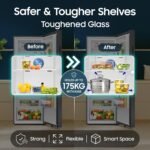 Samsung 350 L, 3 Star, Convertible 5-in-1, Digital Inverter, Frost Free Double Door, WiFi Bespoke AI Refrigerator (RT38HG5A23S8HL, Silver, Elegant Inox, 2026 Model) - Image 11