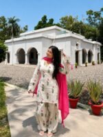 Farshi Salwar Suit for Women | Cotton Printed Kurti Set Woman | Straight Kurta with Dupatta | Farsi Farasi Parsi Style Ethnic Outfit | Indian Office Party Clothing - Image 2
