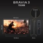 Sony BRAVIA 3 Series 189 cm (75 inches) 4K Ultra HD AI Smart LED Google TV K-75S30B (Black) - Image 5