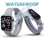 GOLDENIZE FASHION Stylish Waterproof Kids Digital Date and Time Black Pink Square Rectangular Display Watch for Kids Unisex Digital Watch for Baby Boys & Girls Kid | Pack of 2 - Image 3