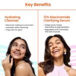 Foxtale Glow On Heartbeat Skincare Gift Set | Hydrating Cleanser, 12% Niacinamide Serum, Super Glow Moisturizer & SPF 50 Glow sunscreen | Travel-Friendly Kit for Radiant Skin | for Men & Women - Image 3