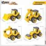 Toyshine Take Apart Toy 4 Pack - DIY Construction Engineering Car Toy Set Kids STEM Sand Toys for Toddlers Age 3-5, Building Sandbox Toys Truck, Birthday Gifts for Boys 2 3 4 5 6 Year Old - Image 6