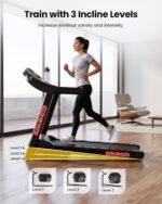 Sparnod Fitness STH-1200 Motorized Treadmill for Home Use, 4 HP Peak DC Motor, Bluetooth,12 km/hr Speed, 110 kg Max User Weight, 12 Preset Workouts, Manual Incline, Hi-Fi Speaker, Safety Key - Image 4