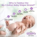TEDDYY Easy Baby S Size Diaper Tape Style |132 Count (Small) | 3-8 kgs (Pack of 2) | Quick Absorbency | Extra Super Soft | Anti - Bacterial | Colour Changing Wetness Indicator with Adjustable Grip Tapes - Image 2