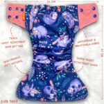 Kids Need Leakage Proof cloth diaper for babies 0 to 3 years High Absorbent 1 Reusable diaper cover 1 Insert pad combo Pack 5-18Kg Adjustable free size Washable Pocket cloth diapers for babies B7 - Image 3