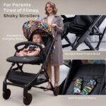 R for Rabbit Pocket Stroller Lite Baby Stroller, Portable Travel Friendly Pre Installed Baby Trolley Stroller & Pram for Newborn Babies of Age 0 to 3 Years | (Black Multi) - Image 4