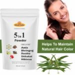 Khadi 100% Natural 5 in 1 Amla, Reetha, Shikakai, Bhringraj & Hibiscus Powder – 100% Herbal Hair Care Blend for Hair Growth, Strength & Shine – Prevents Hair Fall & Dandruff – 125gm - Image 7