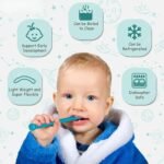 Lefan Silicone Tube Teething Toys for Babies - 6-18 Months Infants - Pack of 3 Pcs, Multicolor (Round-3Pcs) - Image 9